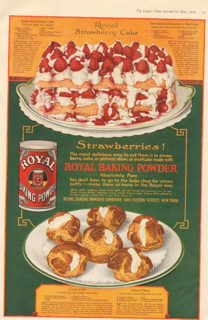 vintage strawberry desserts