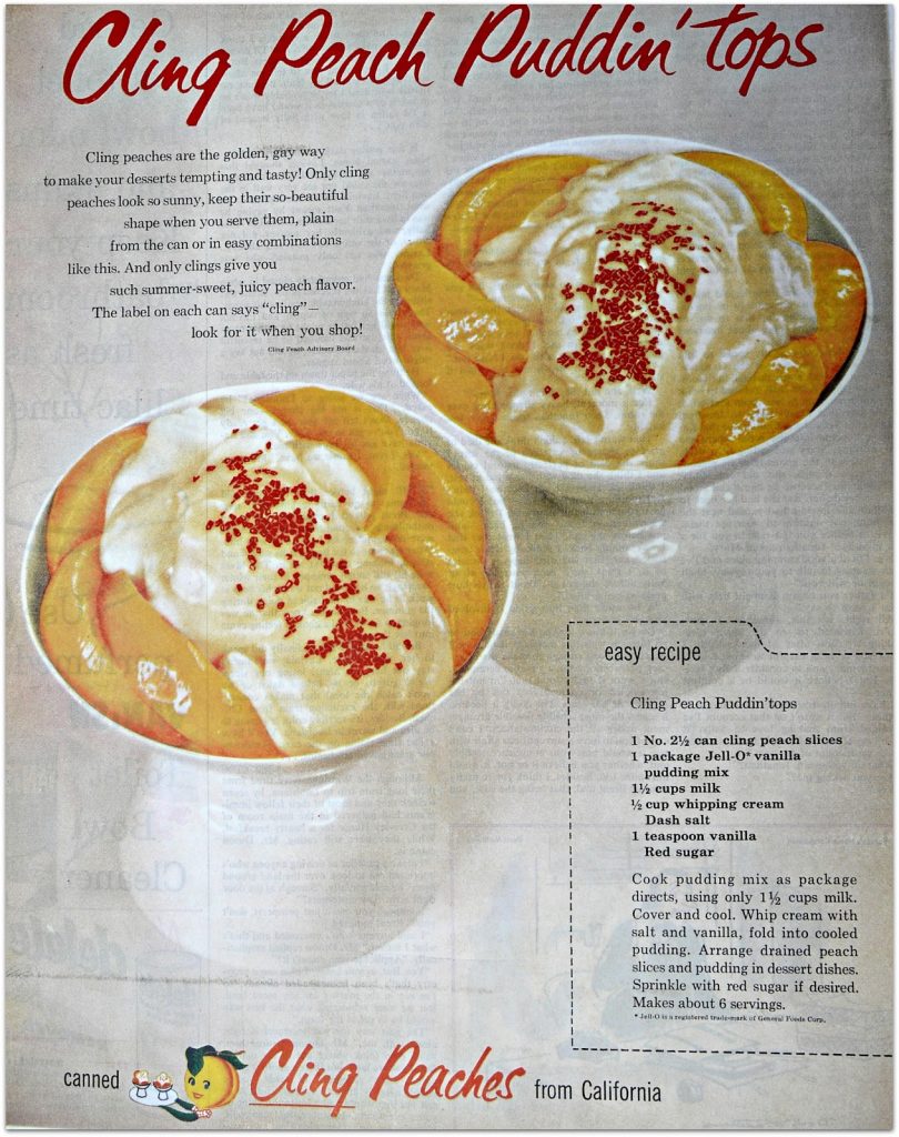 Peach Pudding Tops