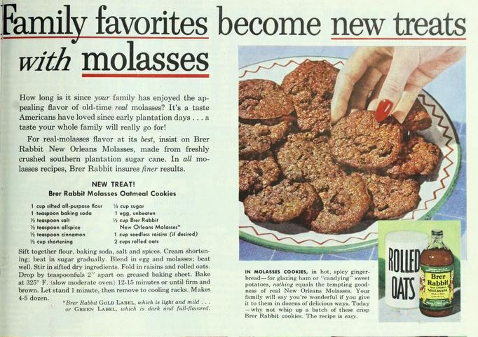 molasses oatmeal cookies