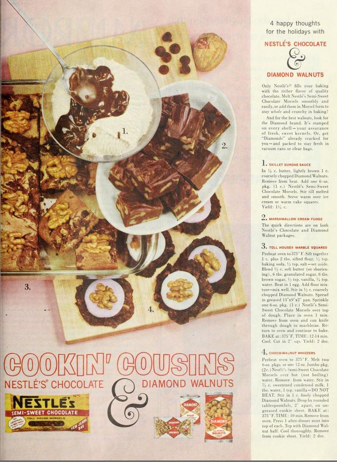 Nestle's and Diamond Walnuts Cookin' Cousins Recipes