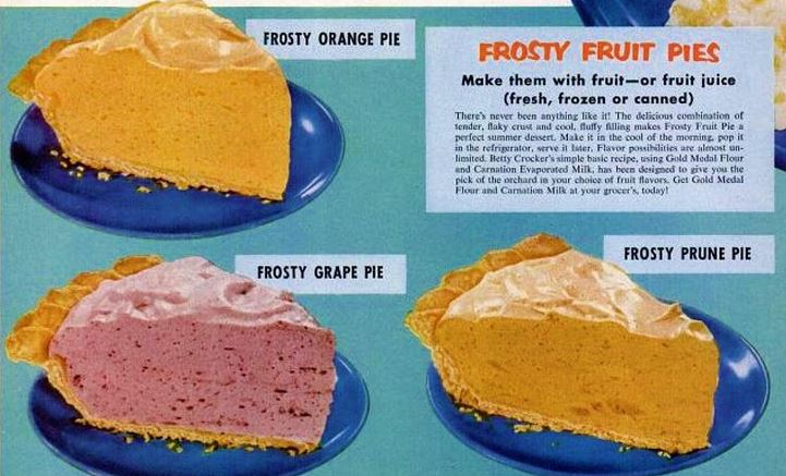 Frosty Fruit Jell-O Pies-3 Recipes with evaporated milk